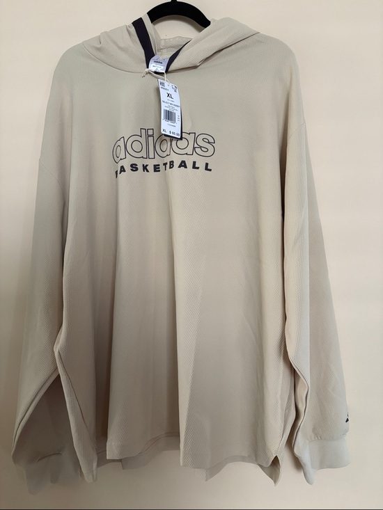 adidas Other - NWT Adidas Basketball Tan Hoodie with Navy Logo XL